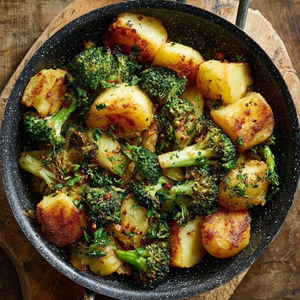 Kartoffel Brokkoli Pfanne Vegan