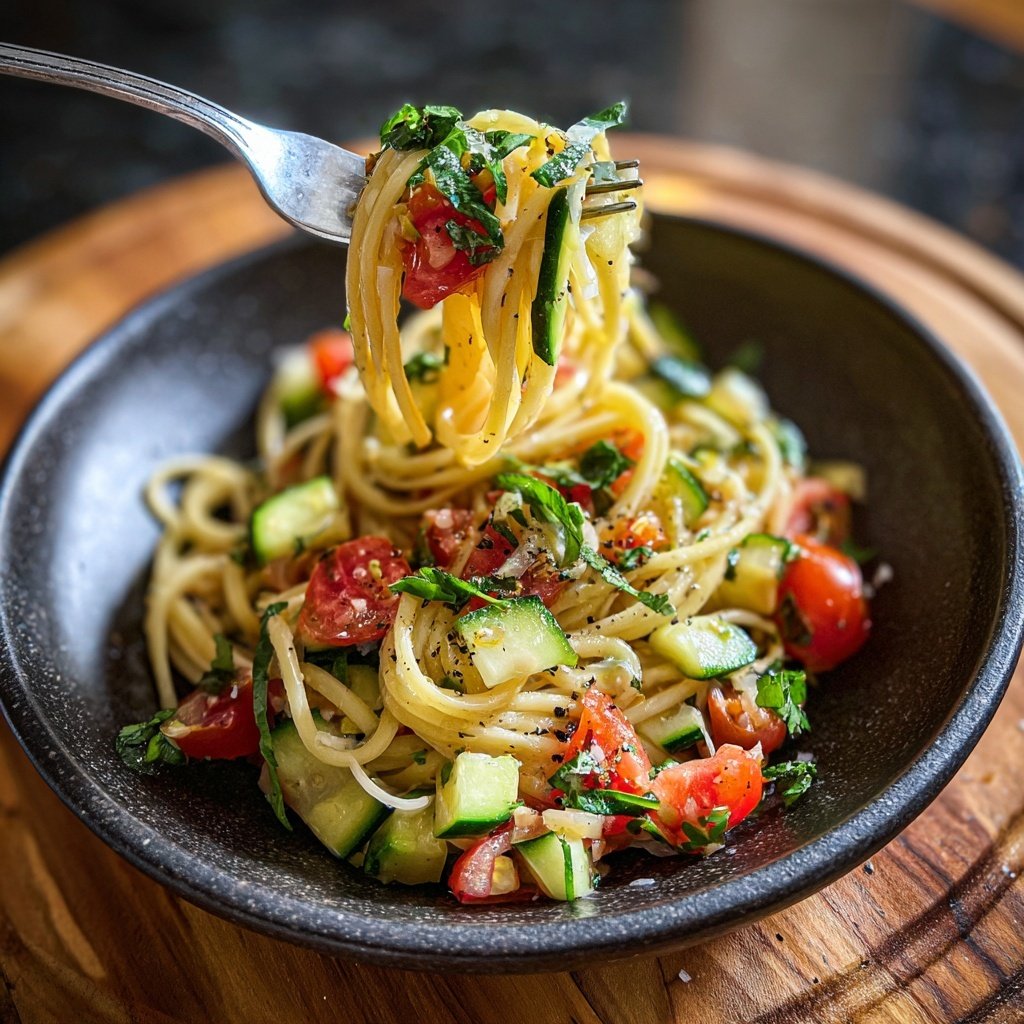 Mediterraner Nudelsalat Mit Gurken