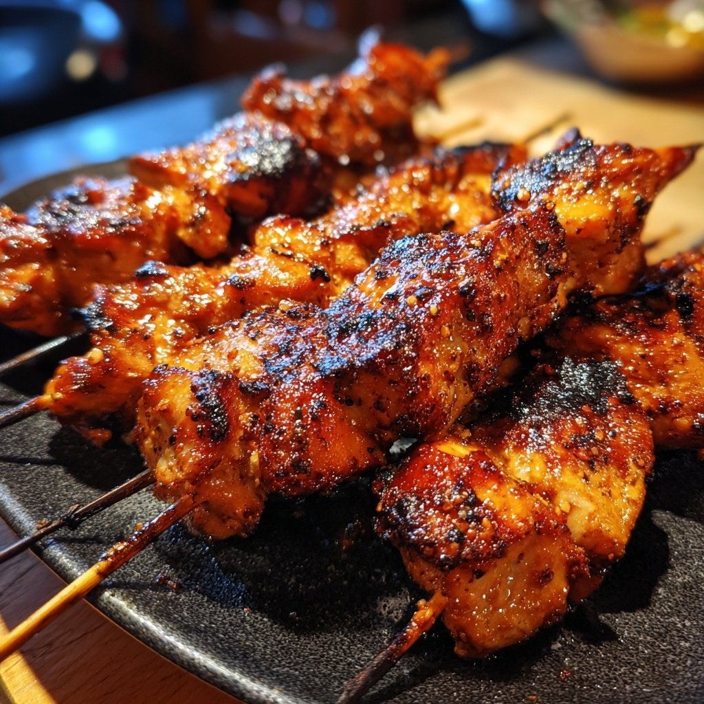Gegrillte Hähnchenspieße Mit Marinade