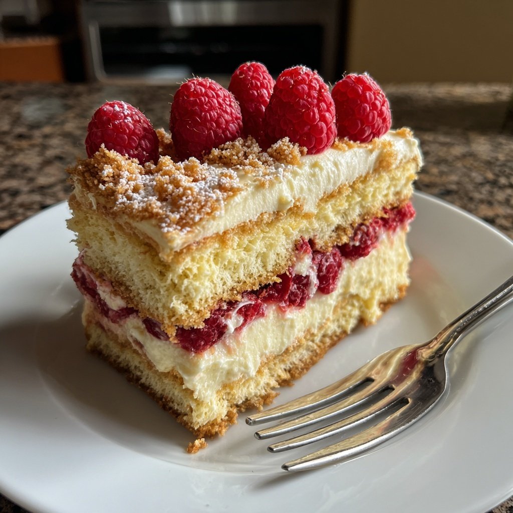 Rosa Tiramisu mit Himbeeren