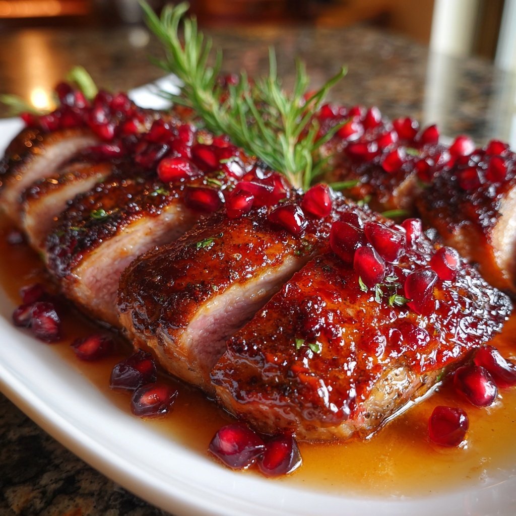 Entenbrust mit Granatapfeljus