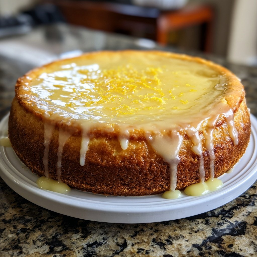 Käsekuchen mit Zitronenguss