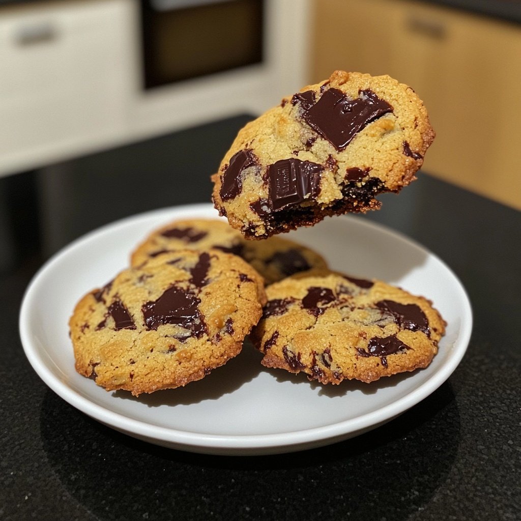 Weiche Mandel-Zimt-Cookies mit dunkler Schokolade